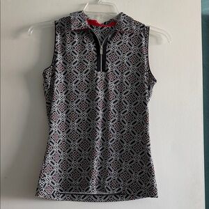 Tail Black and White Geometric Tank Top